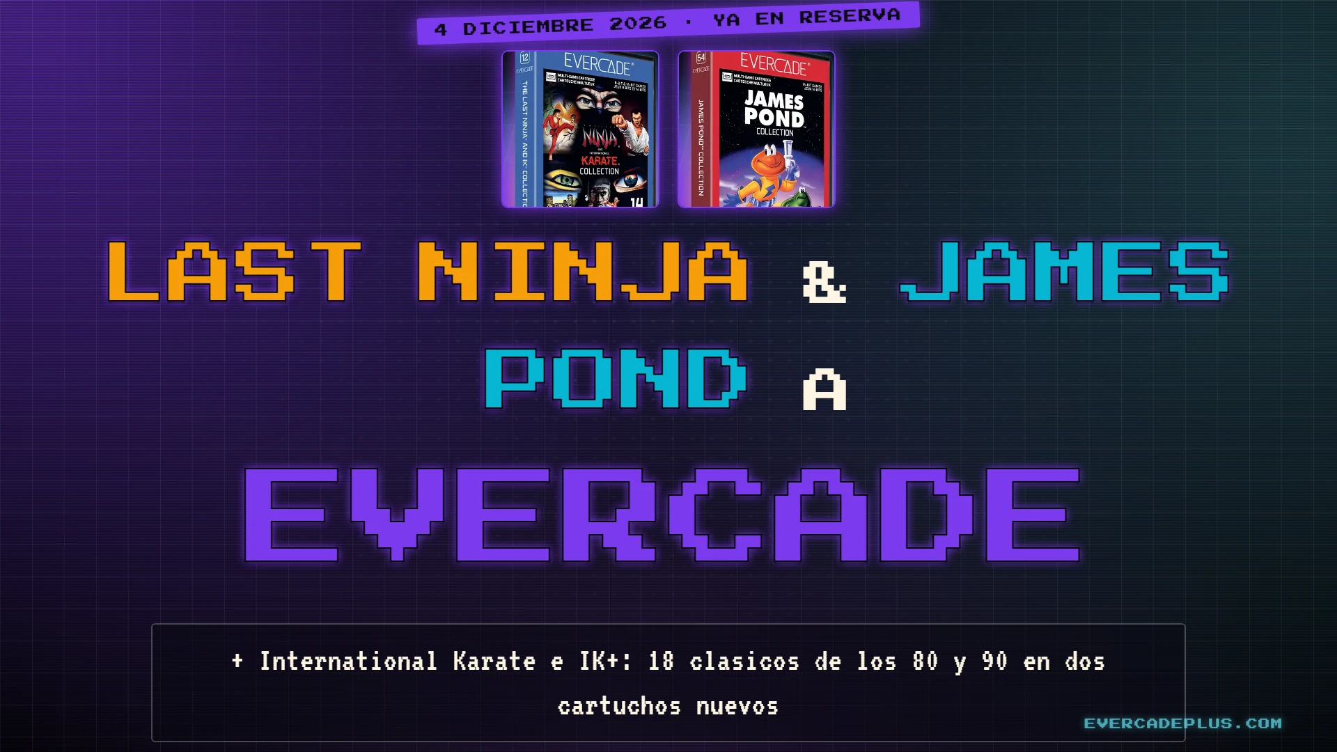 Evercade anuncia The Last Ninja & IK Collection y James Pond Collection: 18 clásicos en dos cartuchos nuevos